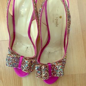 Kate Spade rainbow sparkly heels!